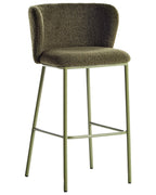 Set of 2 Bar Chairs MINA II Green