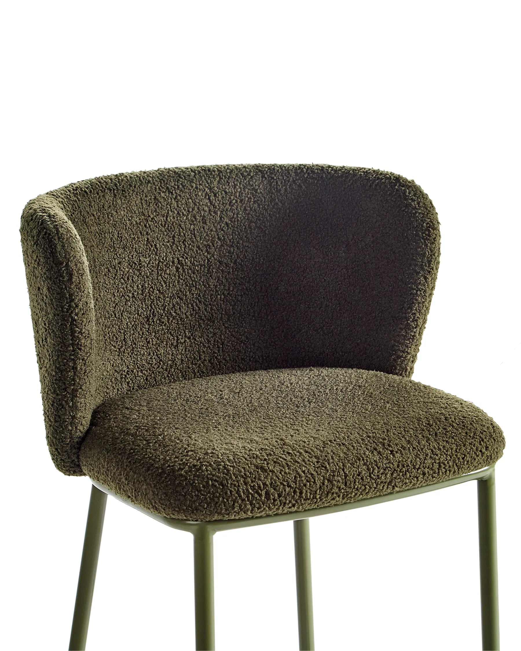 Set of 2 Bar Chairs MINA II Green