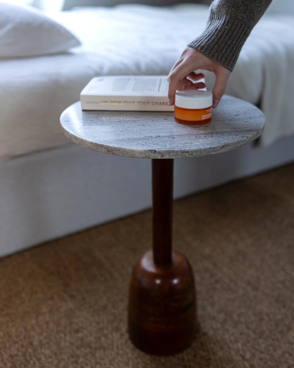 Side Table HARTWELL Mango Wood Brown