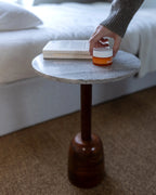 Side Table HARTWELL Mango Wood Brown