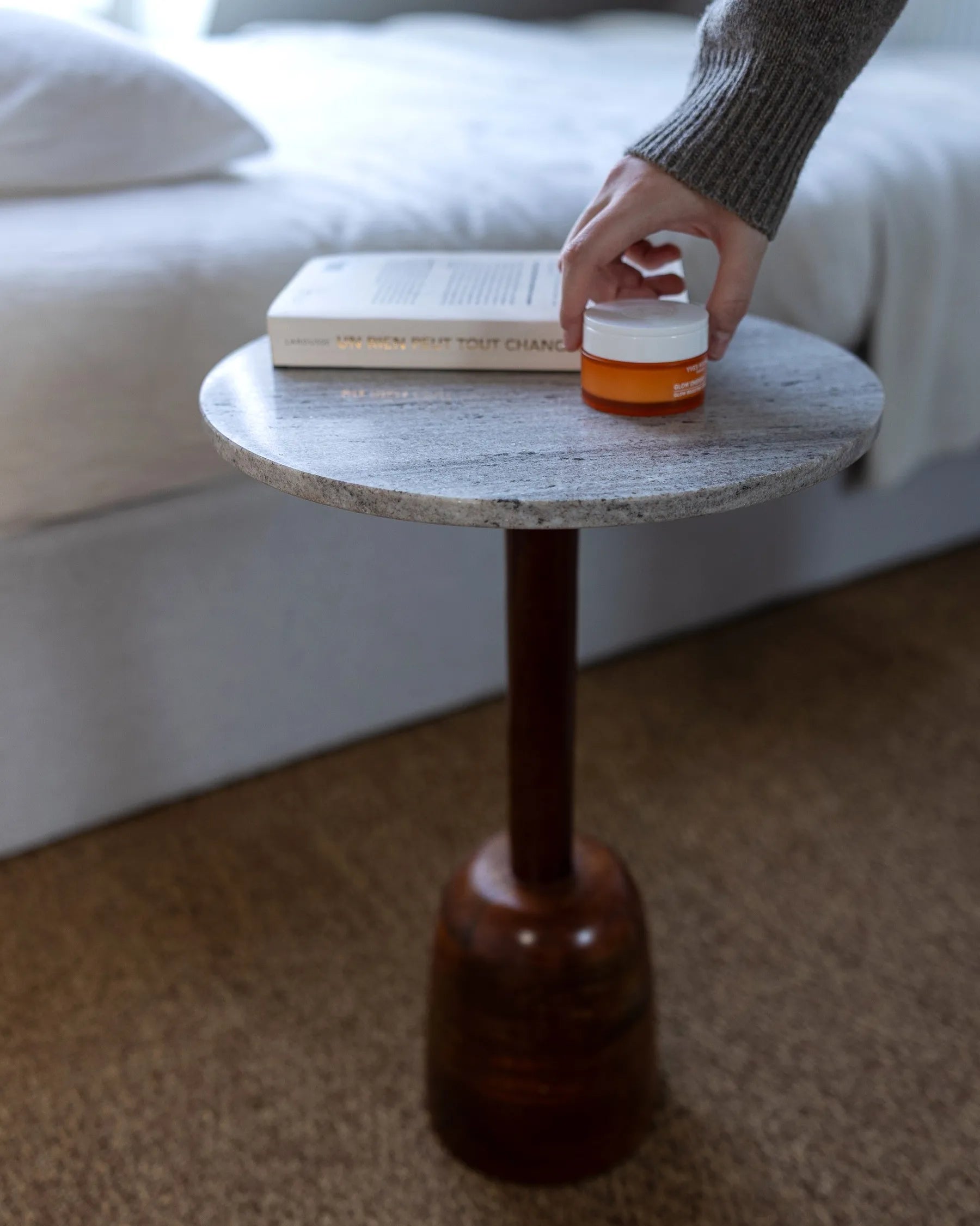 Side Table HARTWELL Mango Wood Brown