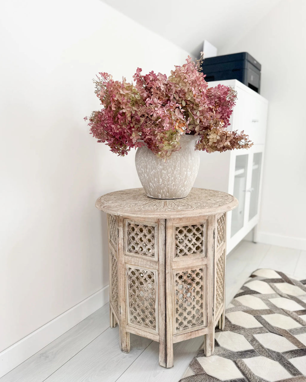 Side Table SANTRA Mango Wood Light Brown