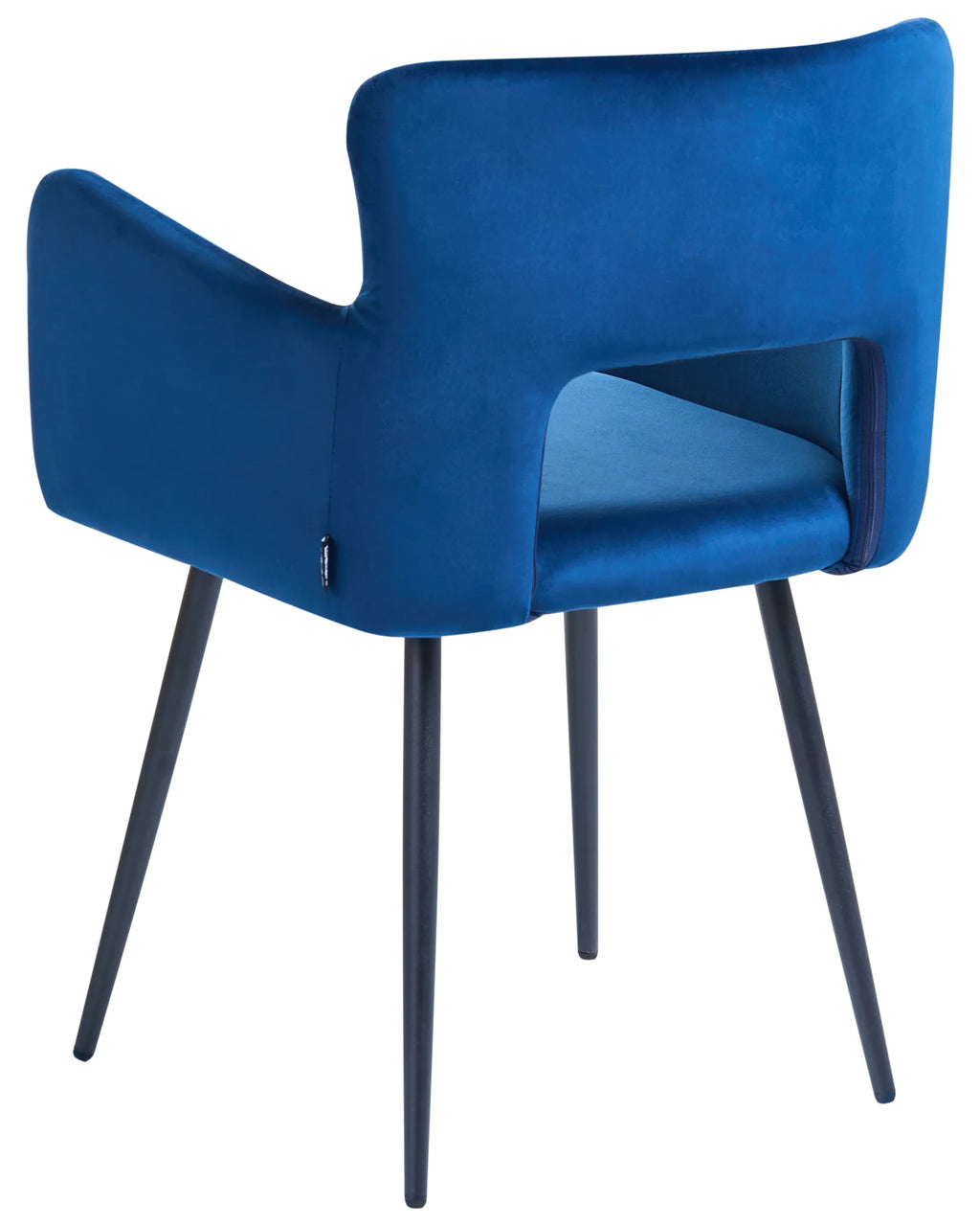 Set of 2 Dining Chairs SANILAC Velvet Navy Blue