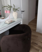 Armchair VELTADA Velvet Dark Brown