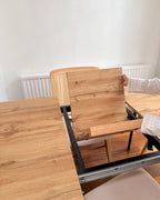 Extending Dining Table HARLOW Brown 140/180 cm 90 cm