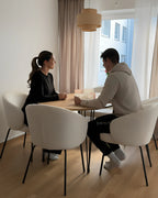 Set of 2 Dining Chairs LUDDEN Boucle Light Beige