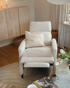 Recliner Chair SELVIK with Footrest Fabric Off-White