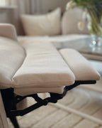 Recliner Chair SELVIK with Footrest Fabric Off-White