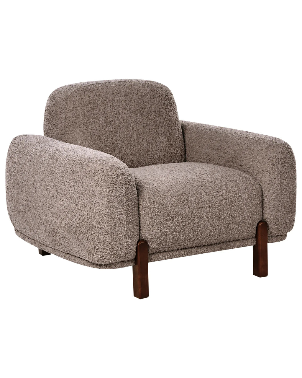 Armchair VESTA Boucle Taupe — angled product view