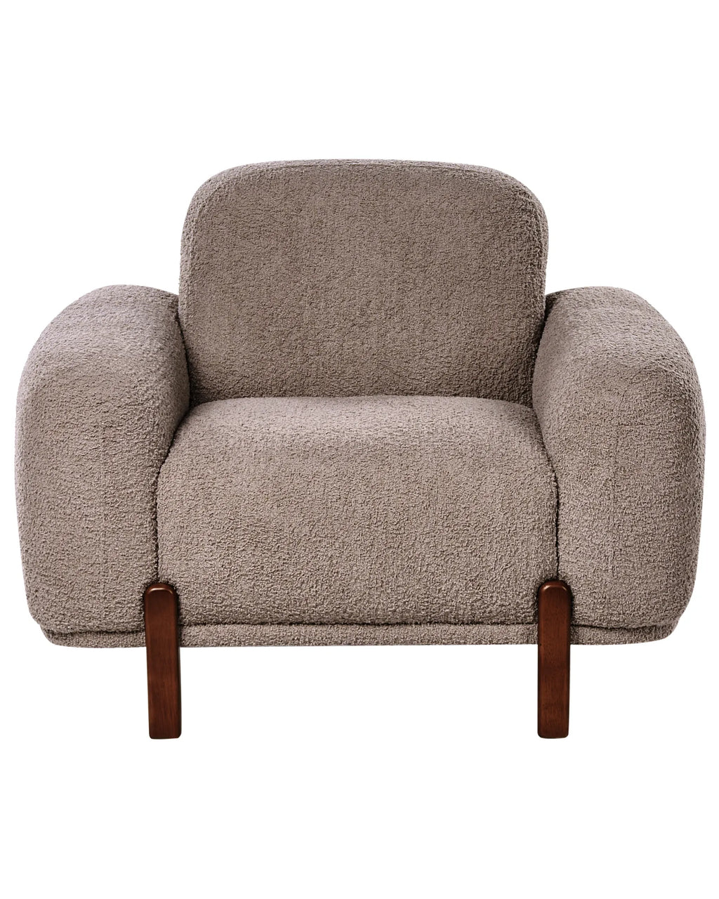 Armchair VESTA Boucle Taupe — front product view