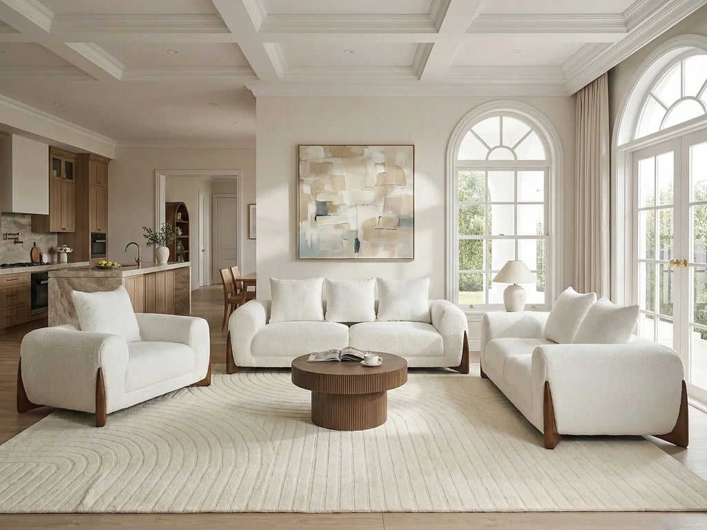 Armchair VINLIDEN Boucle White