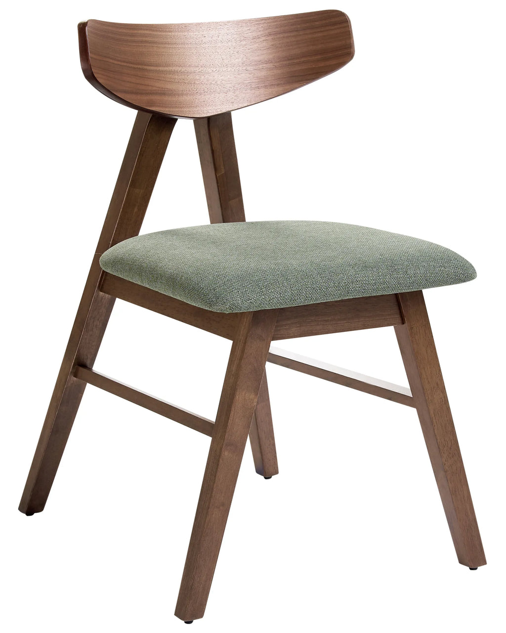 Set of 2 Dining Chairs LACOTA Wood Brown/ Green