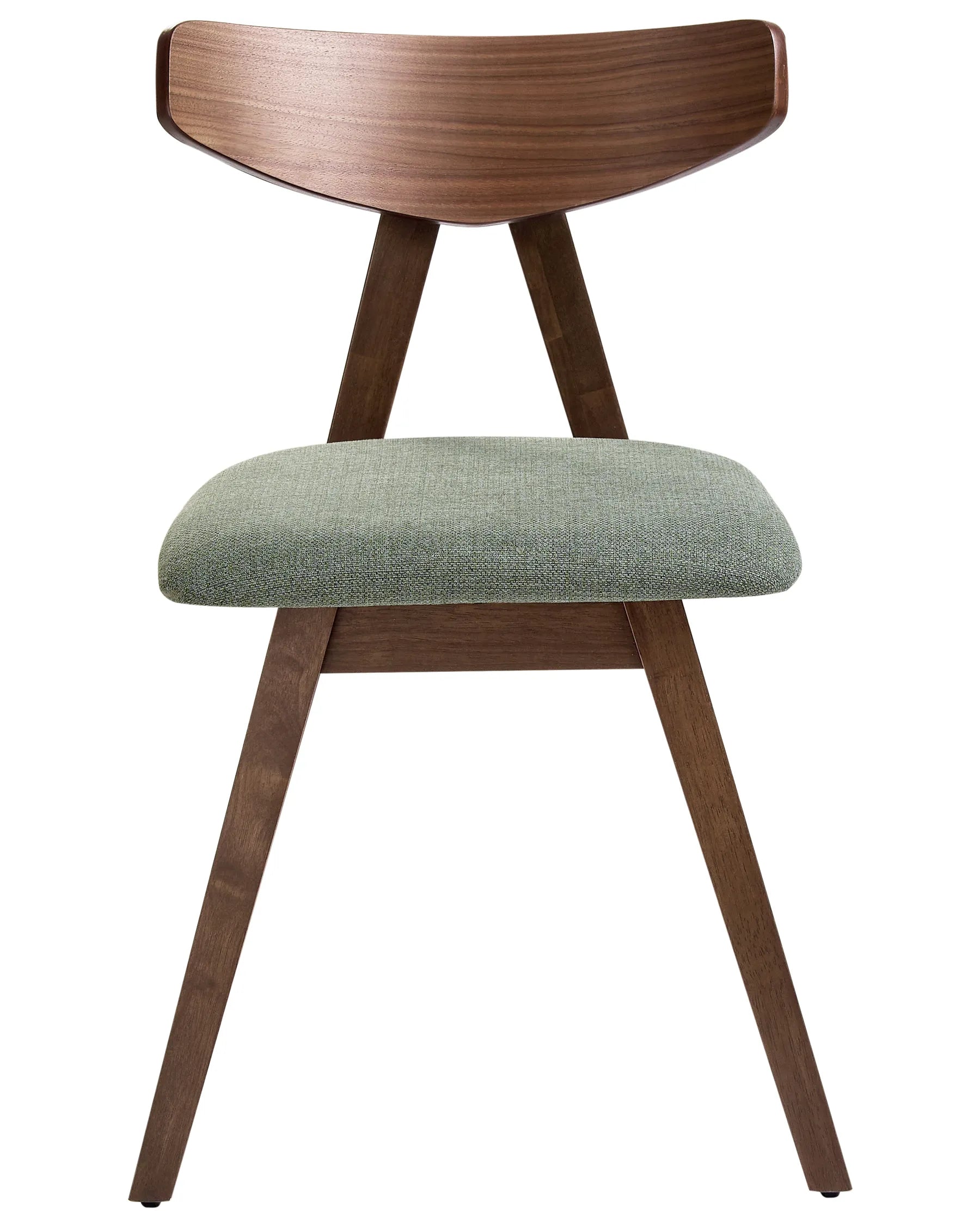 Set of 2 Dining Chairs LACOTA Wood Brown/ Green