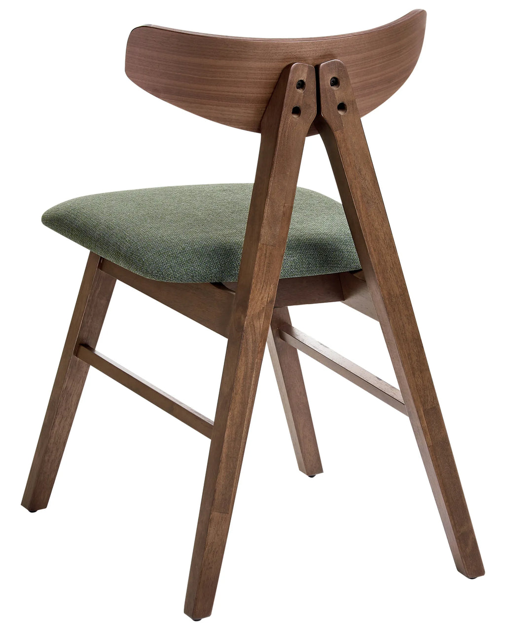 Set of 2 Dining Chairs LACOTA Wood Brown/ Green