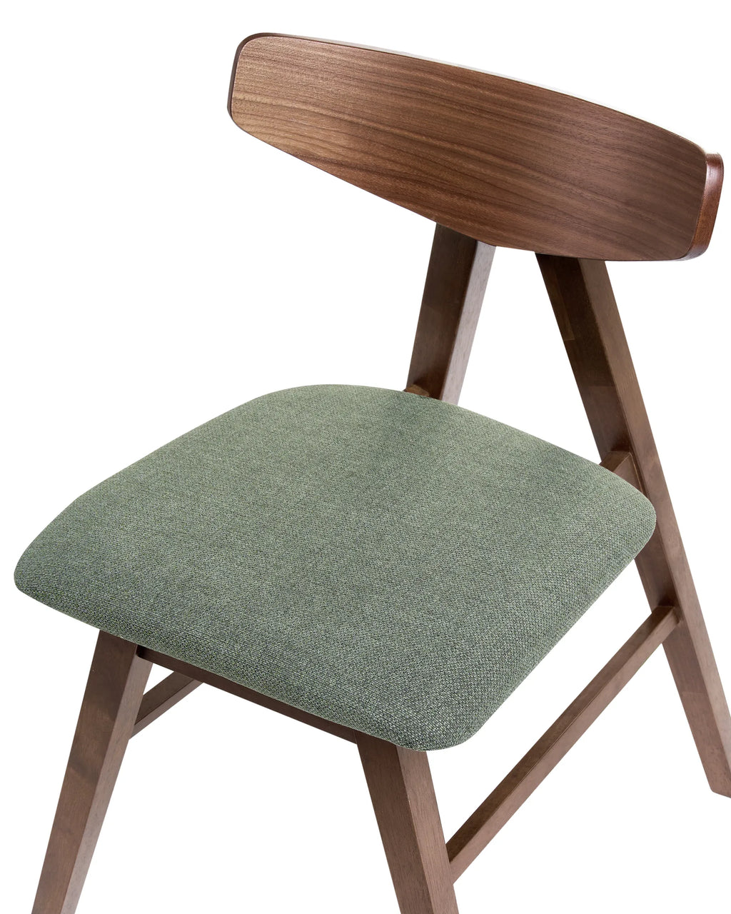 Set of 2 Dining Chairs LACOTA Wood Brown/ Green