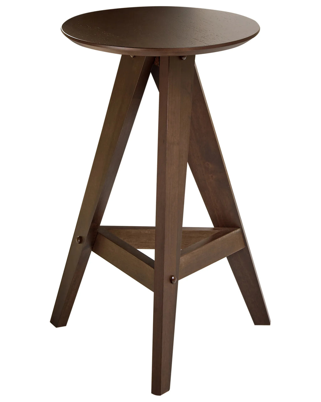 Set of 2 Bar Stools AROMA Wood Dark Brown