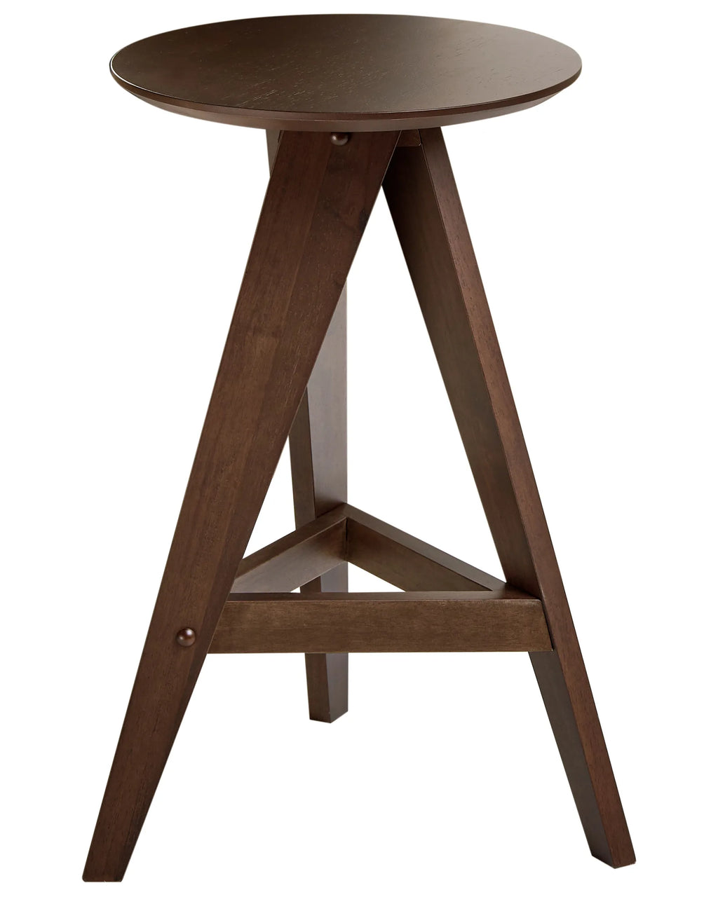 Set of 2 Bar Stools AROMA Wood Dark Brown