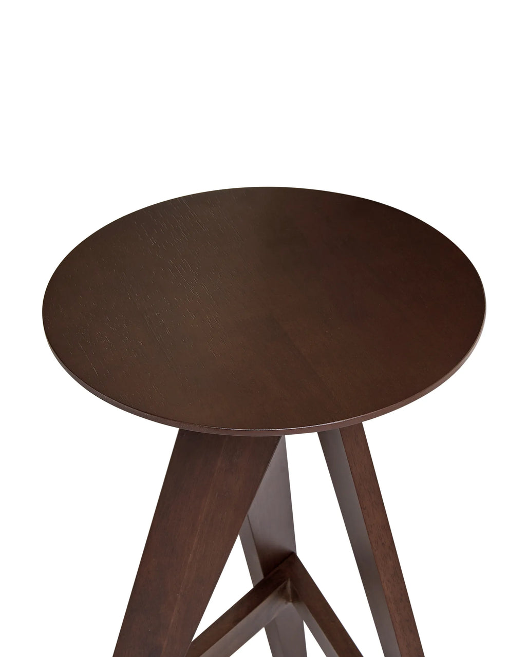 Set of 2 Bar Stools AROMA Wood Dark Brown