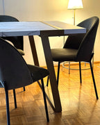 Set of 2 Dining Chairs COVELO Velvet Dark Green