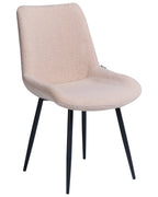 Set of 2 Dining Chairs AVILLA Boucle Beige