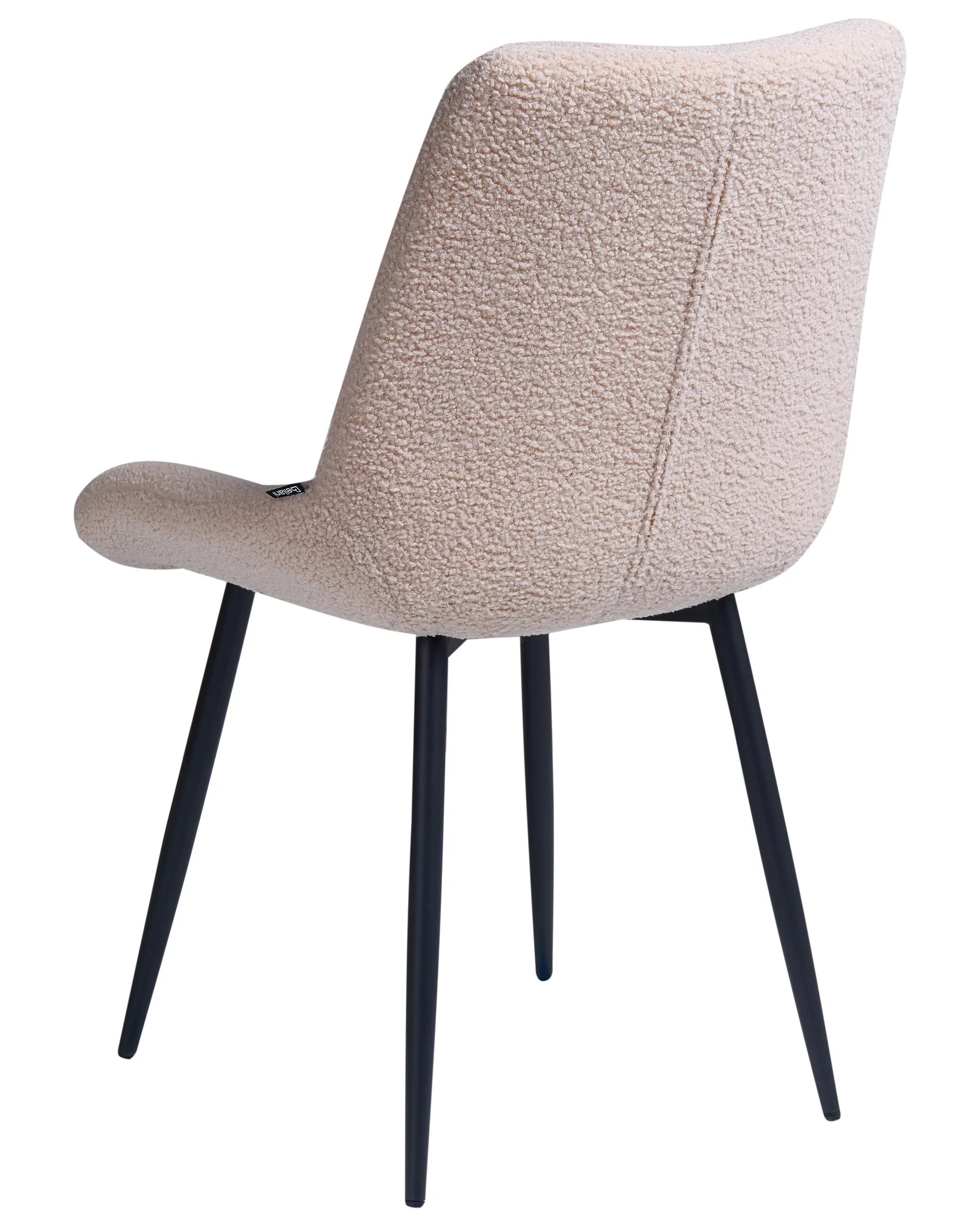 Set of 2 Dining Chairs AVILLA Boucle Beige