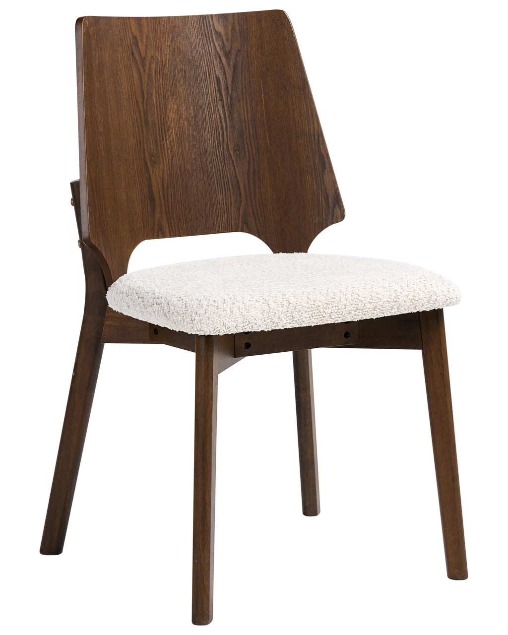 Set of 2 Dining Chairs ABEE Brown/ Light Beige