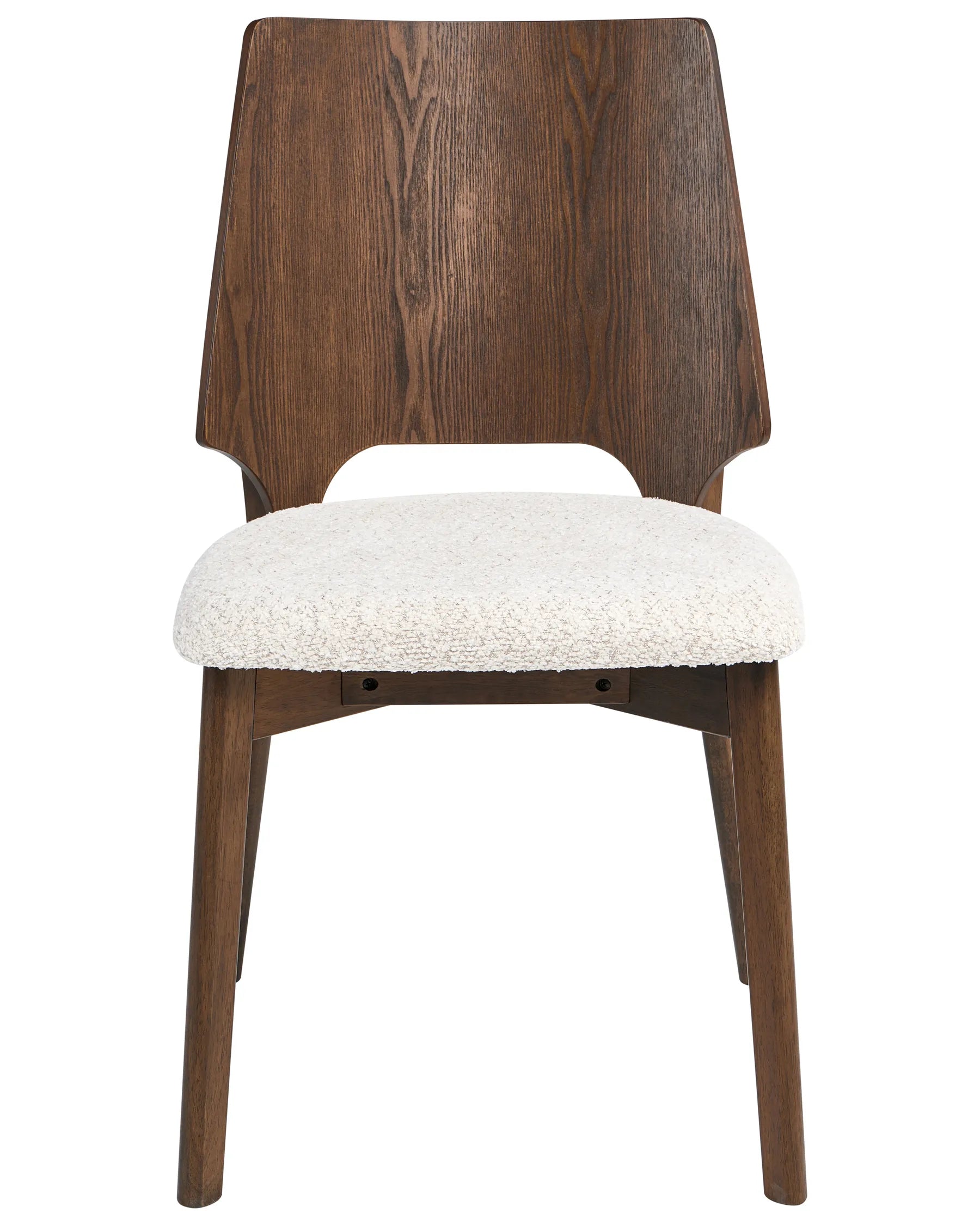 Set of 2 Dining Chairs ABEE Brown/ Light Beige
