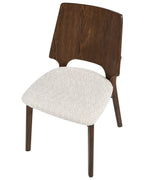 Set of 2 Dining Chairs ABEE Brown/ Light Beige