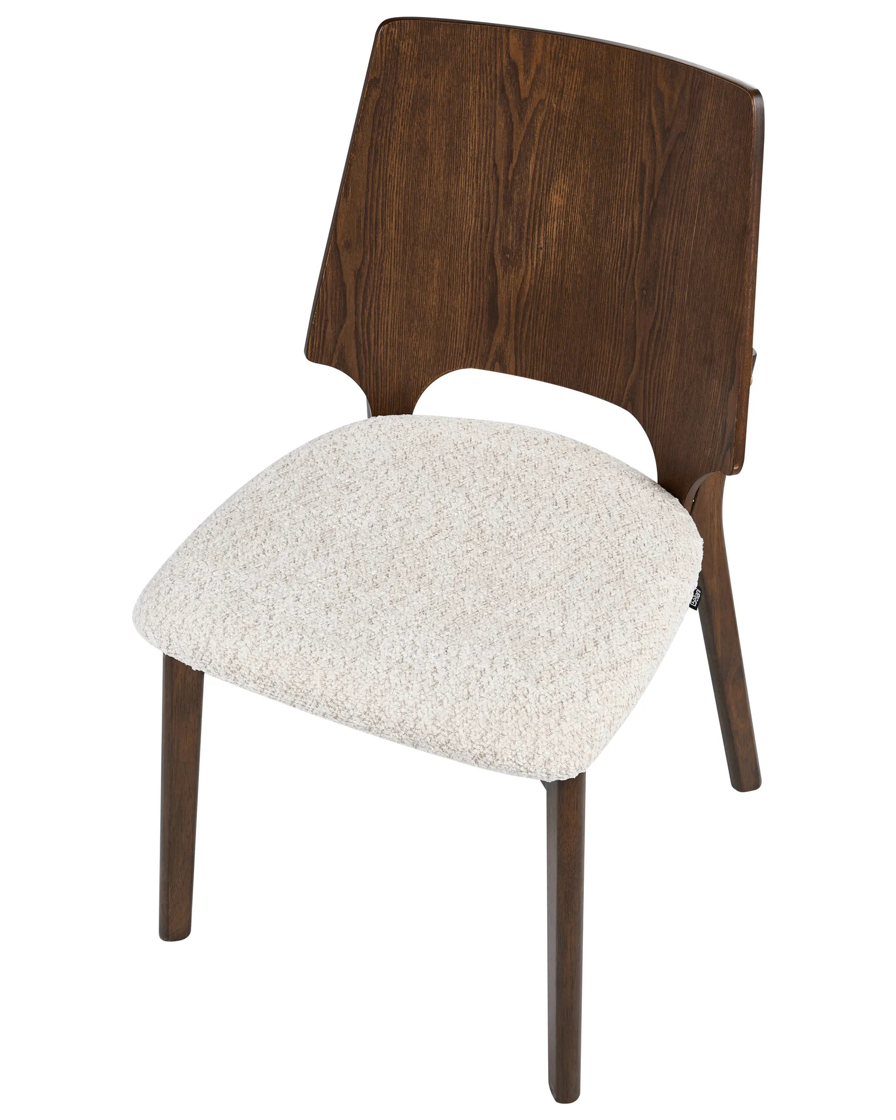 Set of 2 Dining Chairs ABEE Brown/ Light Beige