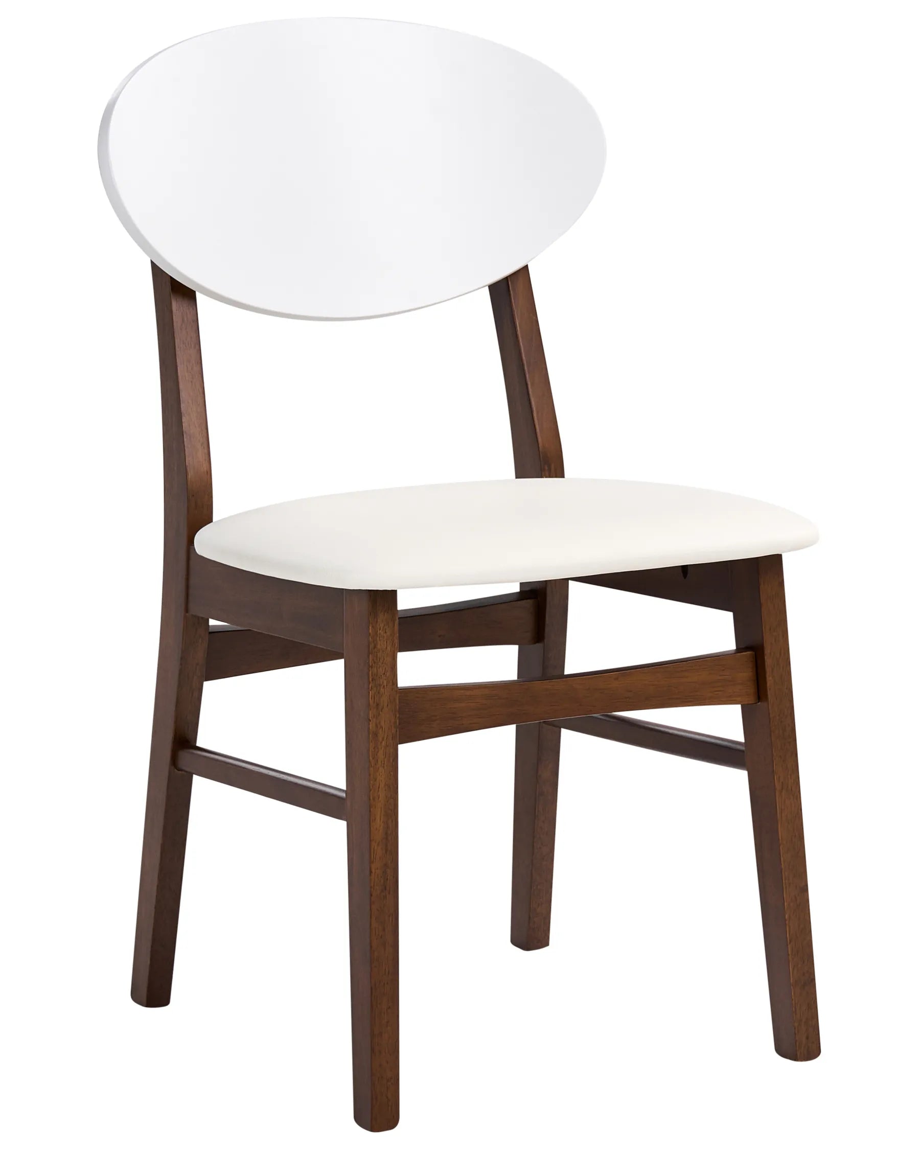 Set of 2 Dining Chairs AMERY Wood Off-White/ Brown