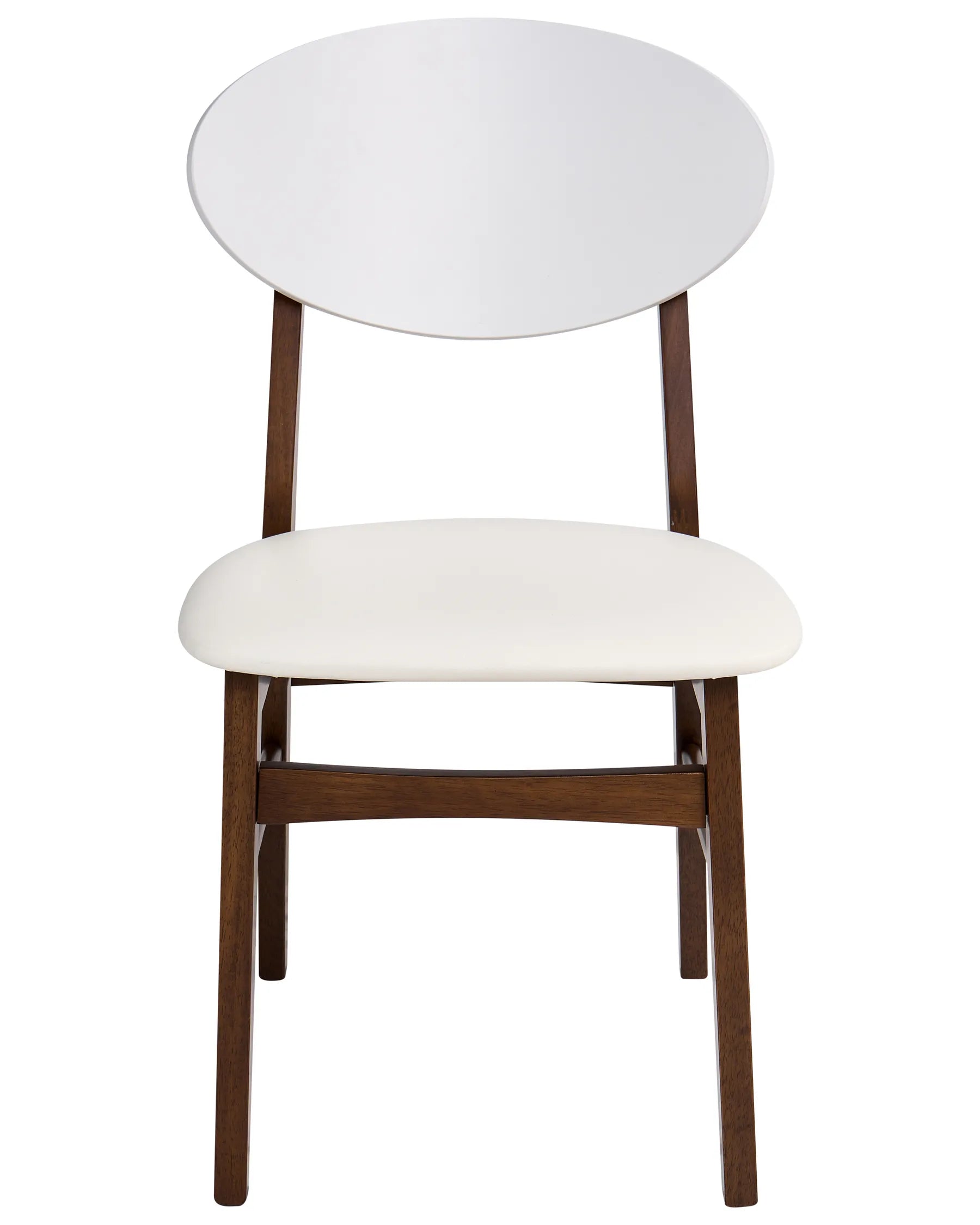 Set of 2 Dining Chairs AMERY Wood Off-White/ Brown