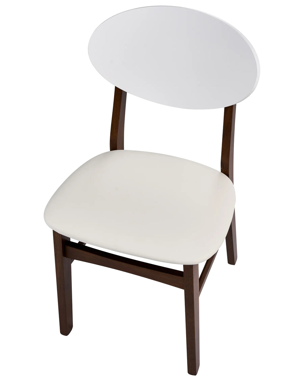 Set of 2 Dining Chairs AMERY Wood Off-White/ Brown