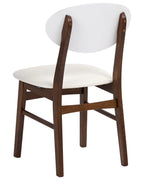 Set of 2 Dining Chairs AMERY Wood Off-White/ Brown