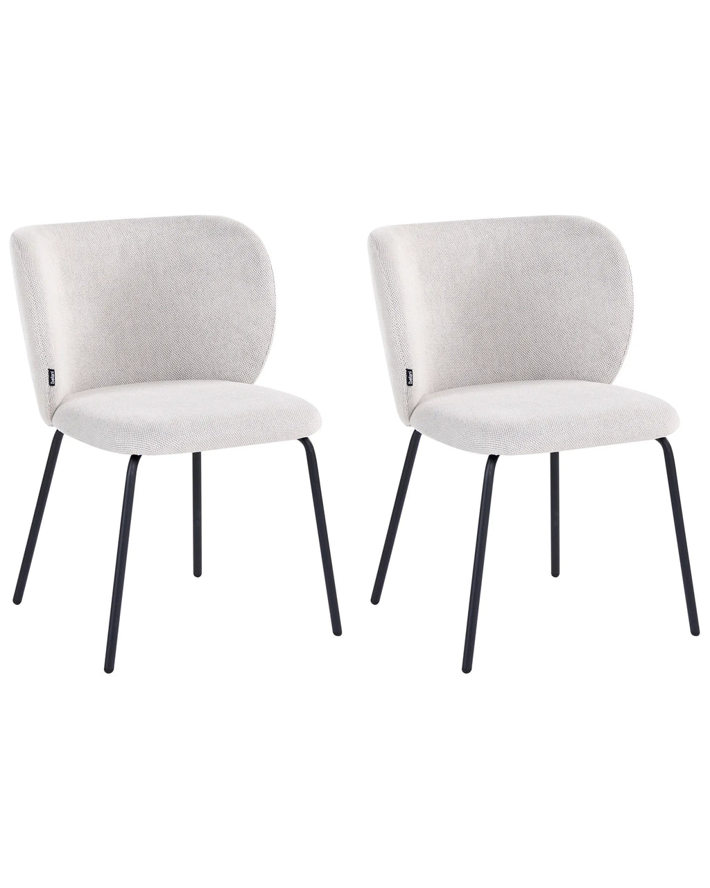 Set of 2 Dining Chairs CALERA Fabric Off-White