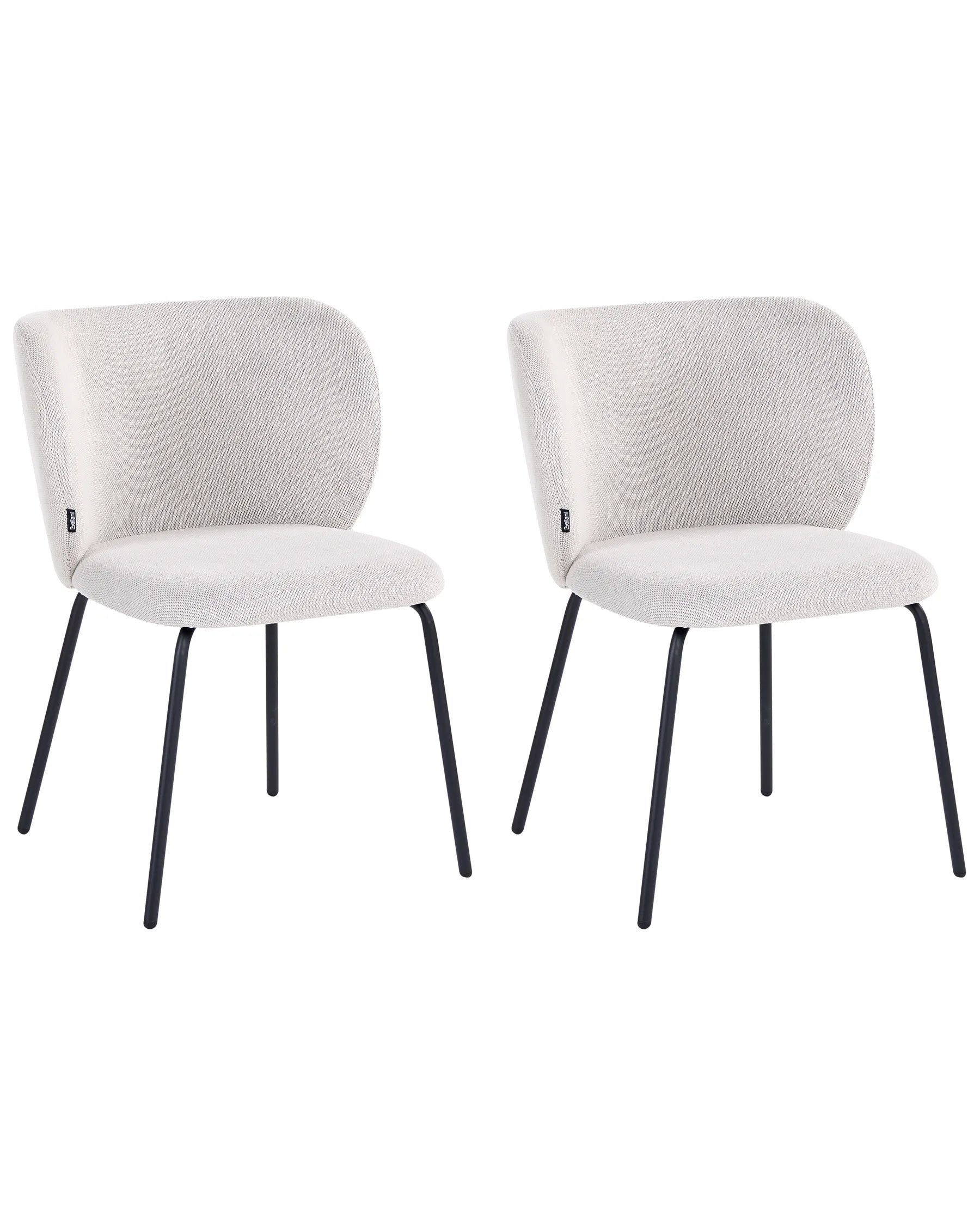 Set of 2 Dining Chairs CALERA Fabric Off-White