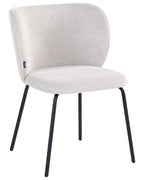 Set of 2 Dining Chairs CALERA Fabric Off-White