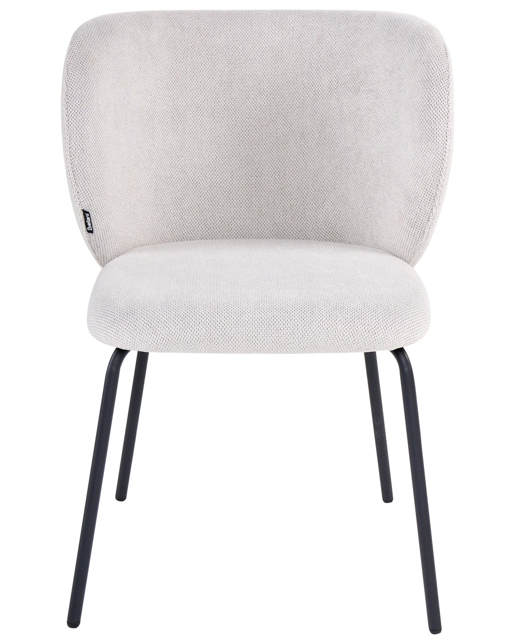 Set of 2 Dining Chairs CALERA Fabric Off-White