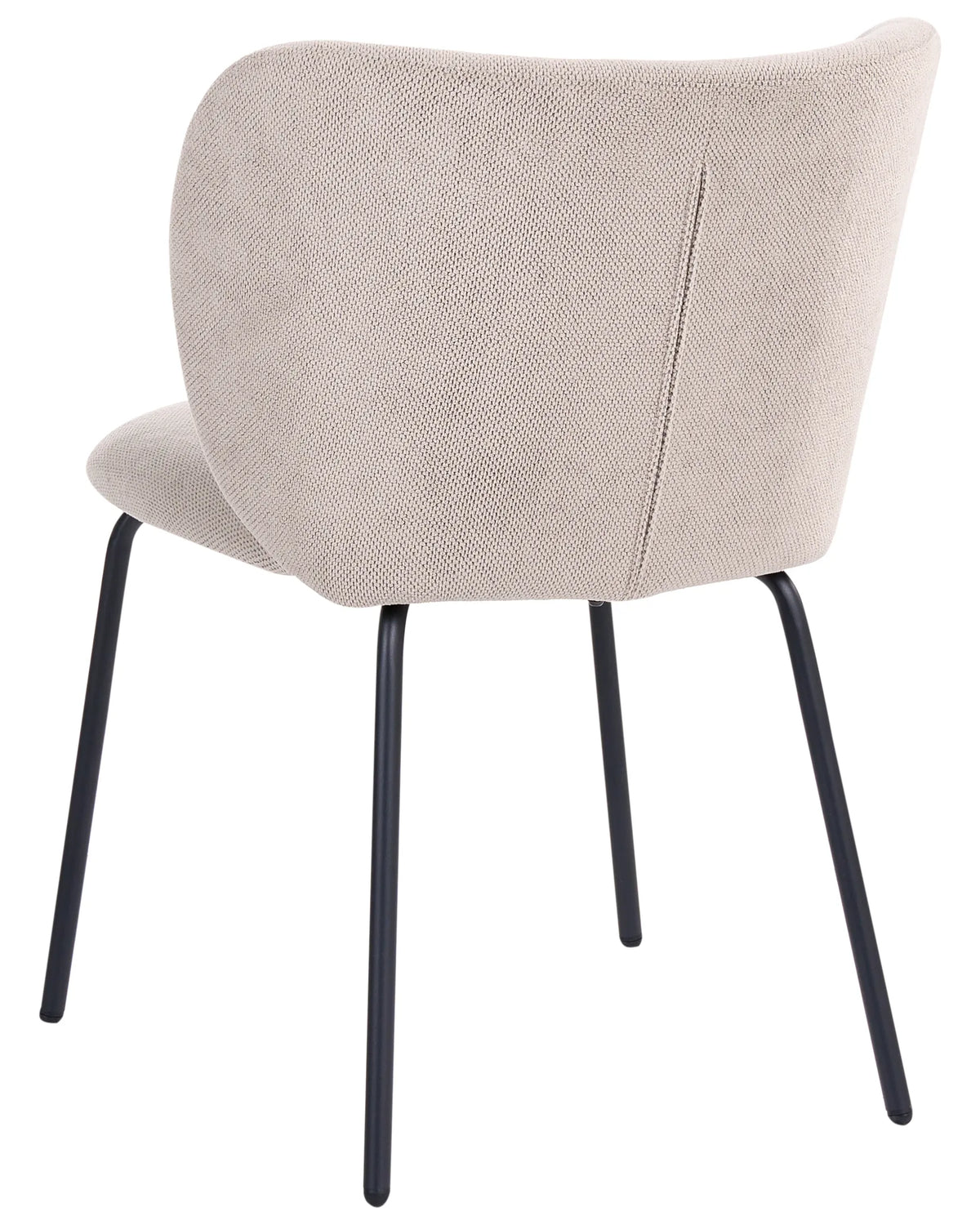 Set of 2 Dining Chairs MIDA Fabric Taupe — side product view