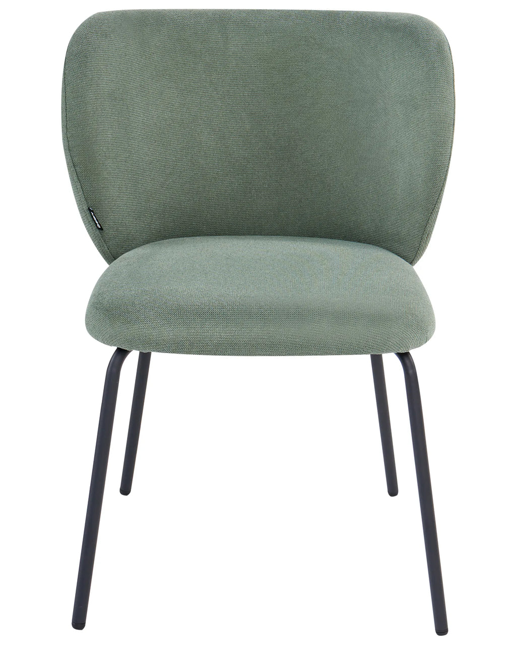 Set of 2 Dining Chairs CALERA Fabric Light Green