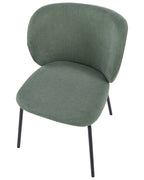 Set of 2 Dining Chairs CALERA Fabric Light Green