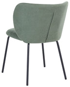 Set of 2 Dining Chairs CALERA Fabric Light Green
