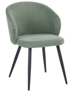 Set of 2 Dining Chairs MOUNDVILLE Fabric Light Green