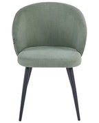 Set of 2 Dining Chairs MOUNDVILLE Fabric Light Green