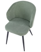 Set of 2 Dining Chairs MOUNDVILLE Fabric Light Green