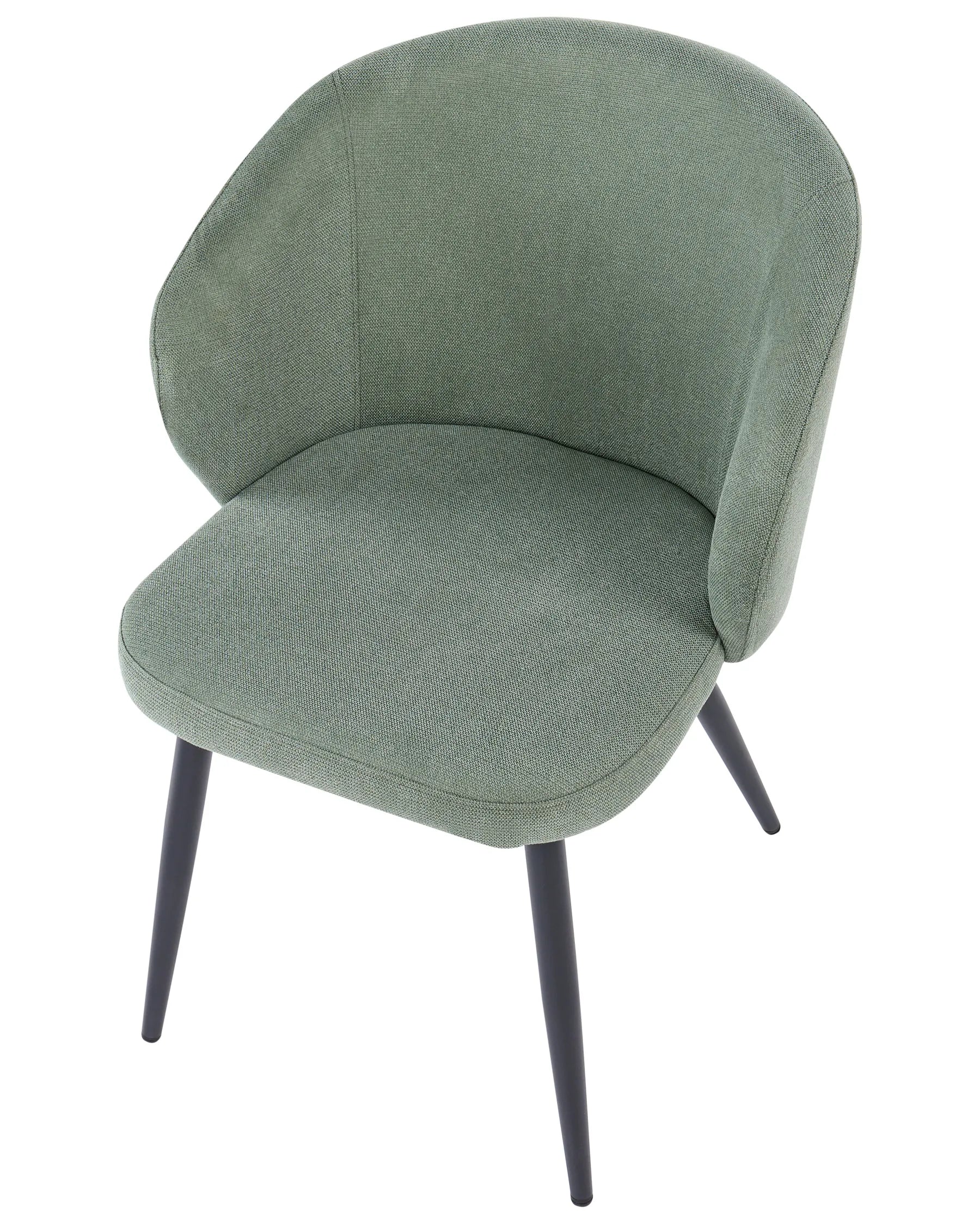 Set of 2 Dining Chairs MOUNDVILLE Fabric Light Green