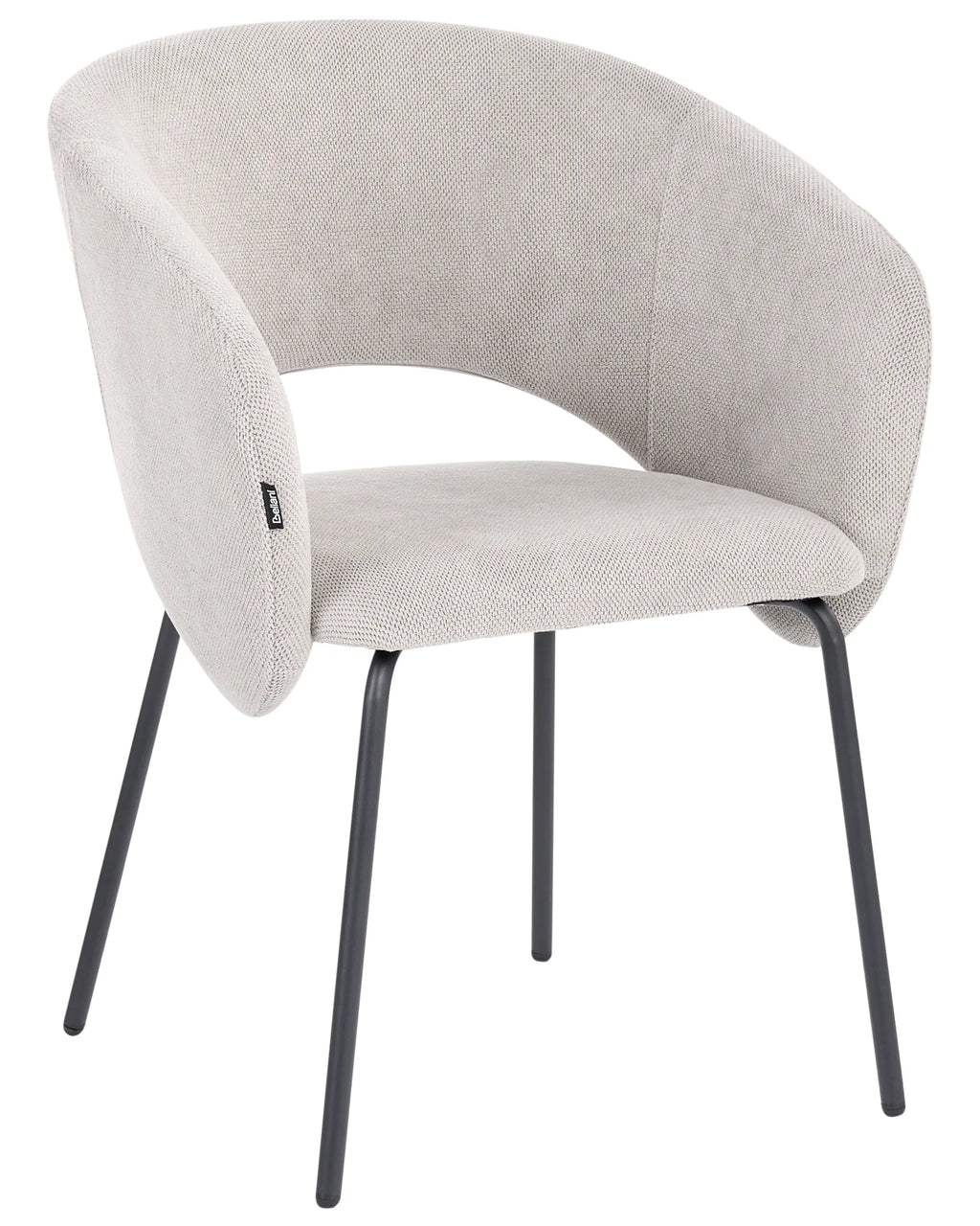 Set of 2 Dining Chairs LISA Fabric Off-White — alternate product view