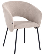 Set of 2 Dining Chairs BLAKELY Fabric Taupe