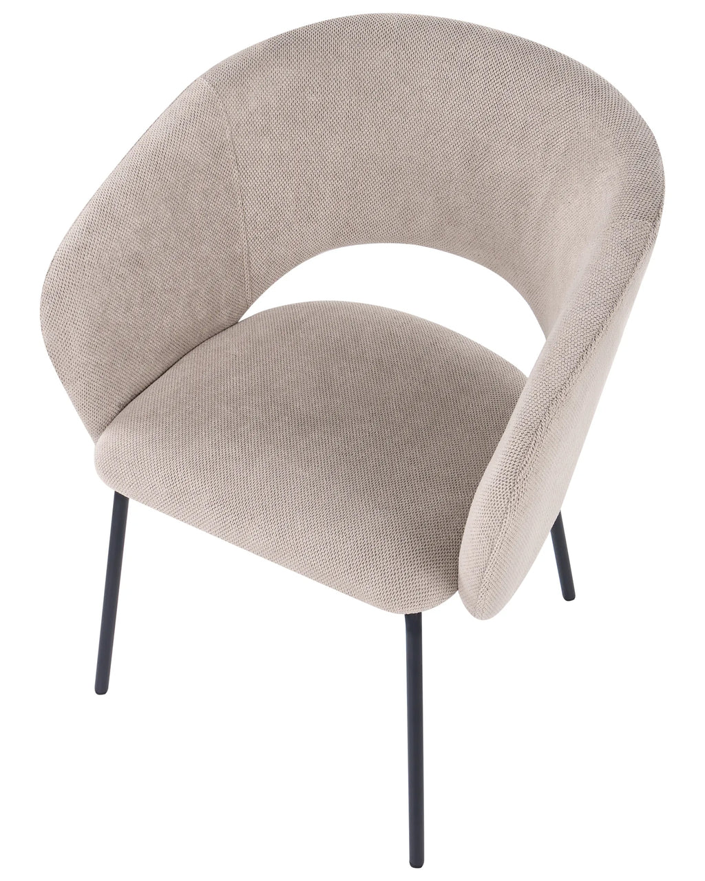 Set of 2 Dining Chairs BLAKELY Fabric Taupe