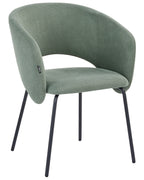 Set of 2 Dining Chairs BLAKELY Fabric Light Green