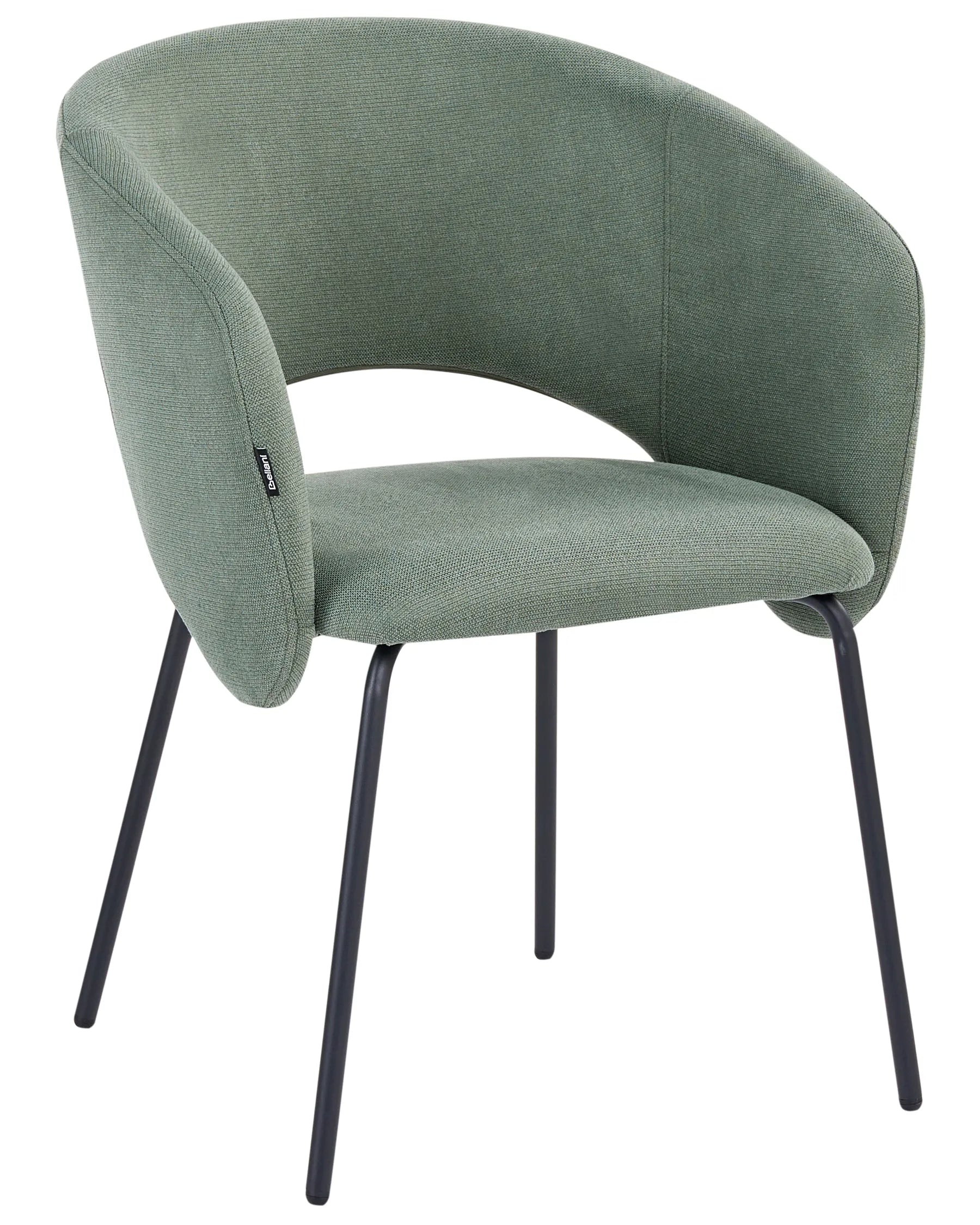 Set of 2 Dining Chairs BLAKELY Fabric Light Green